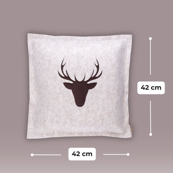 Dekokissen Filz 42x42 JOHANN Hirsch