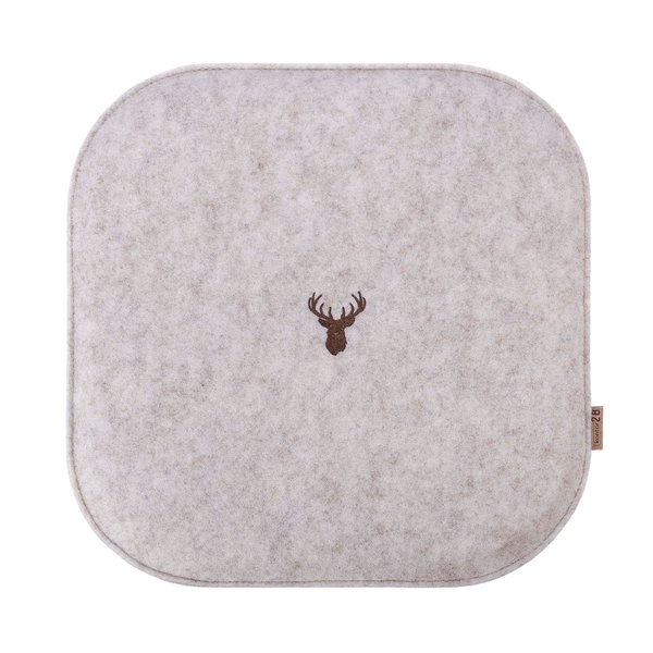 Sitzkissen Filz Hirsch Stickerei