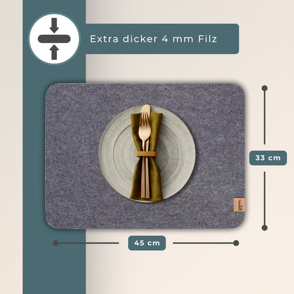 Tischset Filz RUNDAD