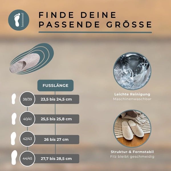 Gästehausschuhe Filz PREMIUM