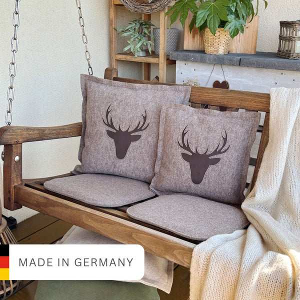 Dekokissen Filz 42x42 JOHANN Hirsch