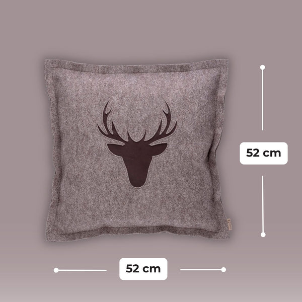 Dekokissen Filz 52x52 cm JOHANN Hirsch