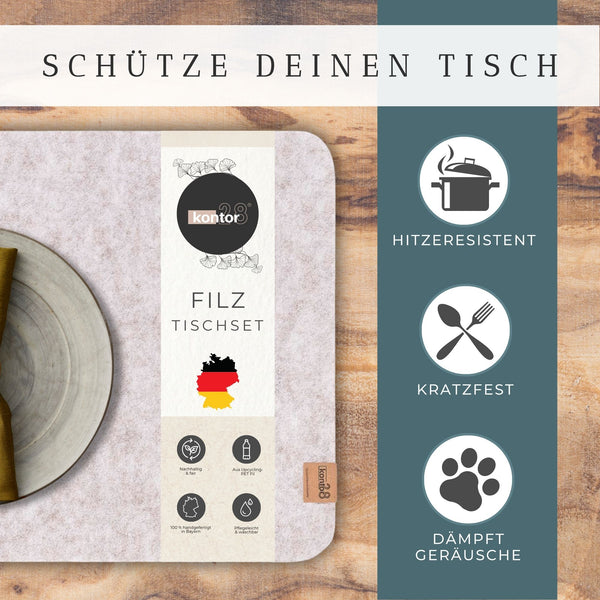 Tischset Filz RUNDAD
