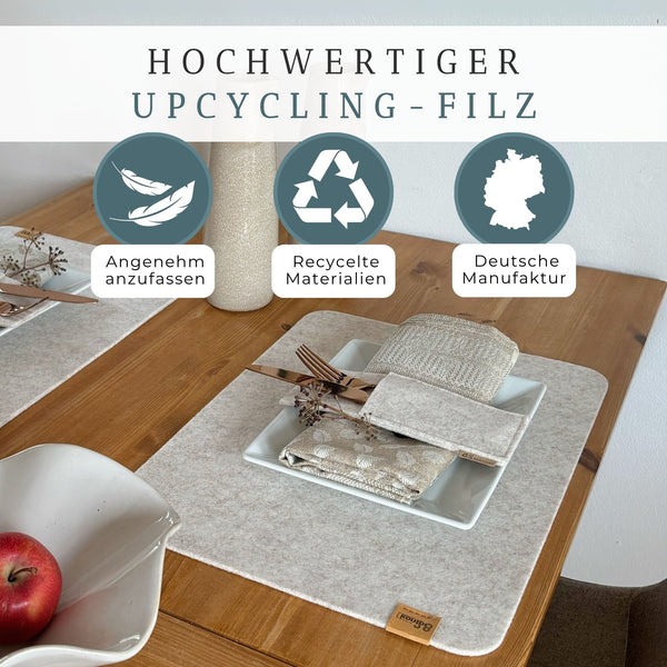 Tischset Filz RUNDAD