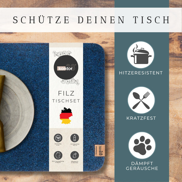 Tischset Filz RUNDAD