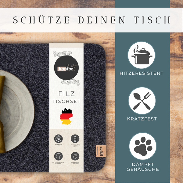Tischset Filz RUNDAD