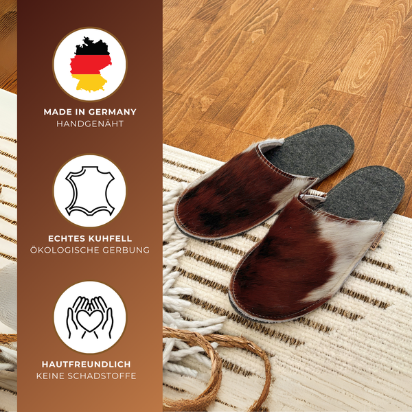 Pantoffeln Filz & Kuhfell GUSTL