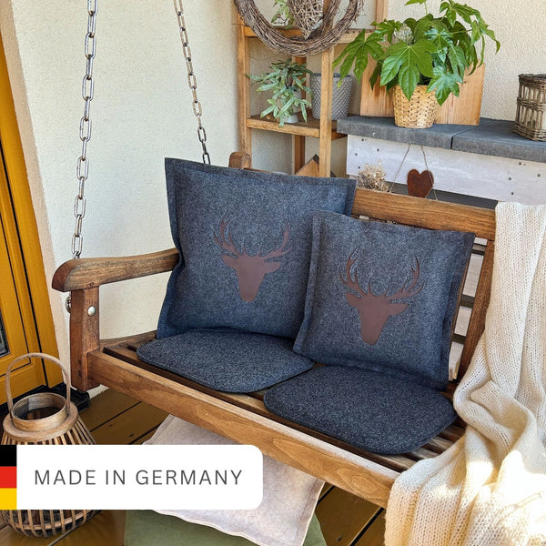 Dekokissen Filz 52x52 cm JOHANN Hirsch