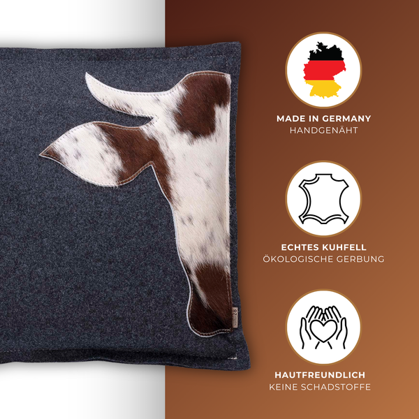 Zierkissen Filz & Kuhfell XAVERL