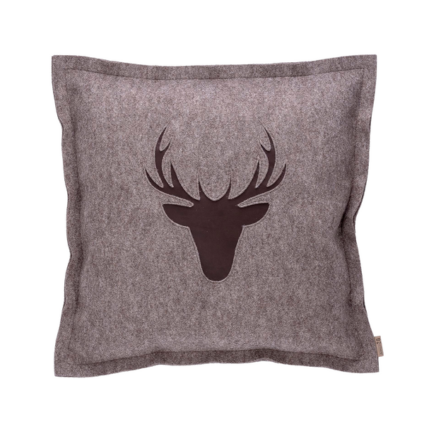 Dekokissen Filz 42x42 JOHANN Hirsch
