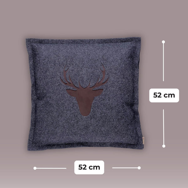 Dekokissen Filz 52x52 cm JOHANN Hirsch