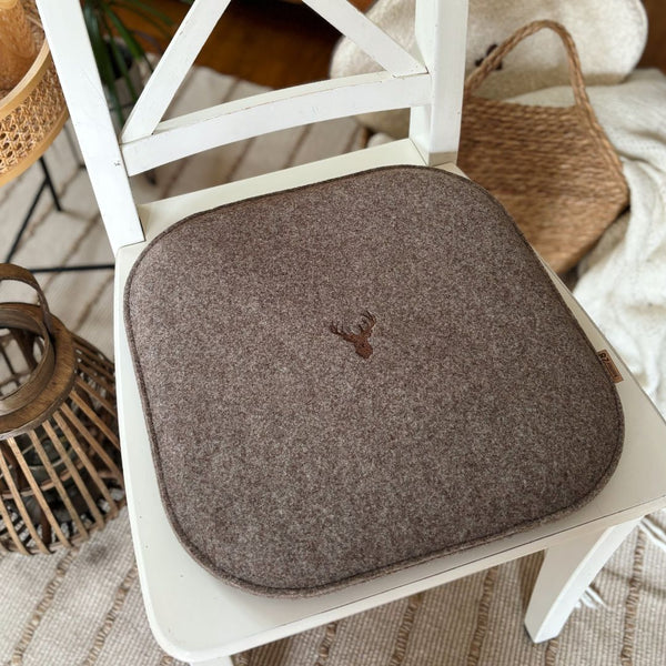 Sitzkissen Filz Hirsch Stickerei