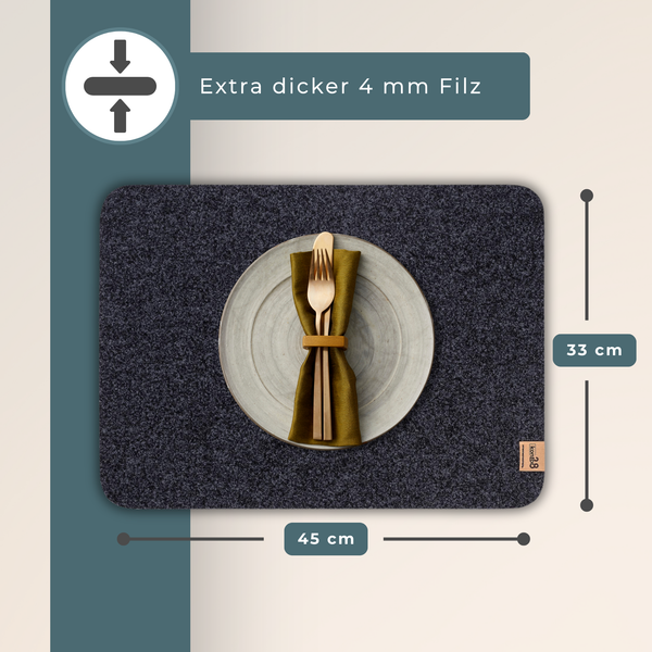 Tischset Filz RUNDAD