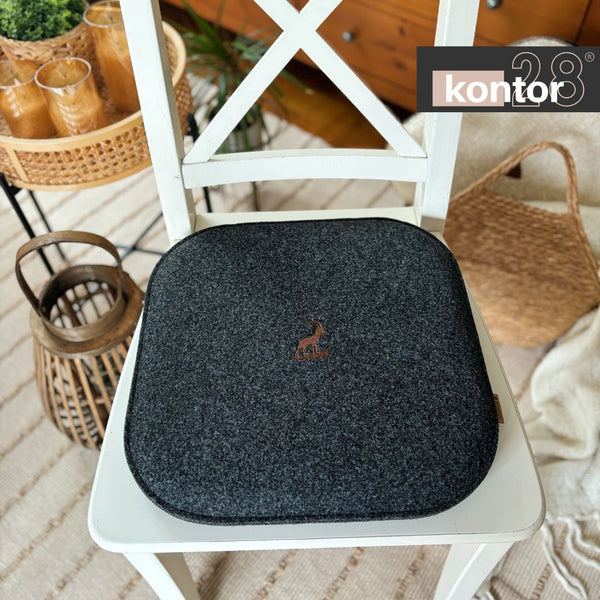 Sitzkissen Filz Steinbock Stickerei