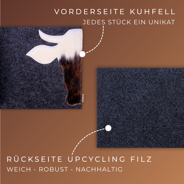 Tischläufer Filz & Kuhfell XAVERL