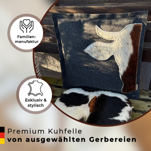 Zierkissen Filz & Kuhfell XAVERL