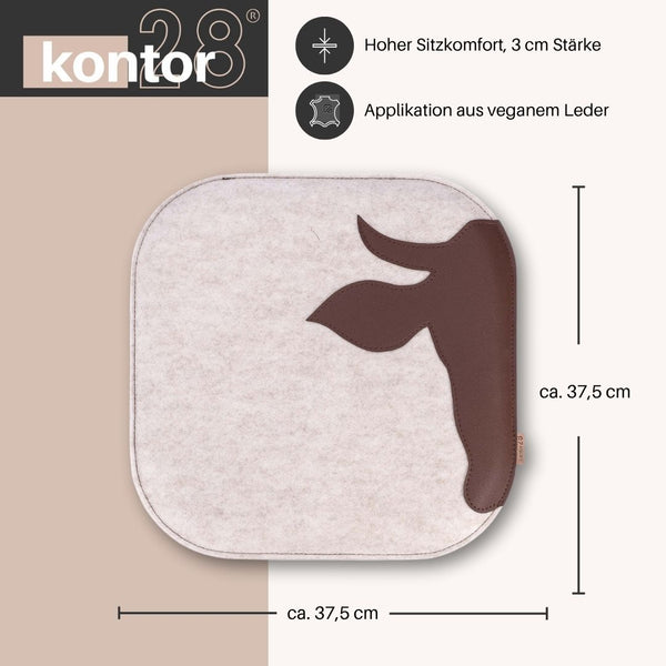 Sitzkissen Filz & Leder XAVERL