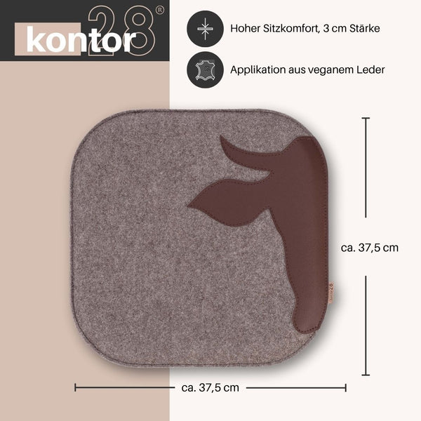 Sitzkissen Filz & Leder XAVERL