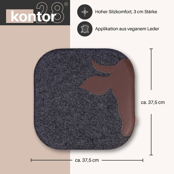 Sitzkissen Filz & Leder XAVERL