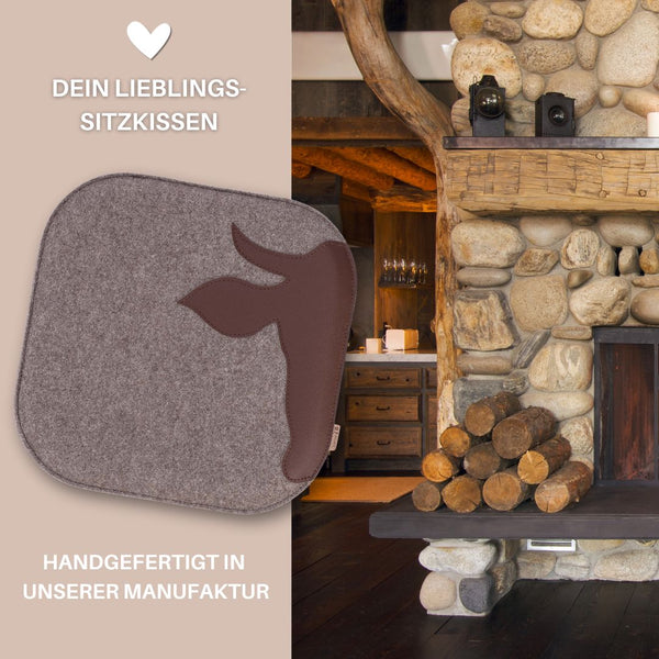 Sitzkissen Filz & Leder XAVERL