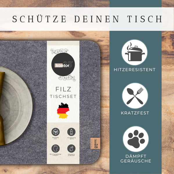 Tischset Filz RUNDAD