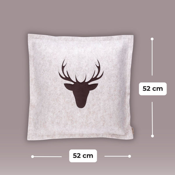 Dekokissen Filz 52x52 cm JOHANN Hirsch