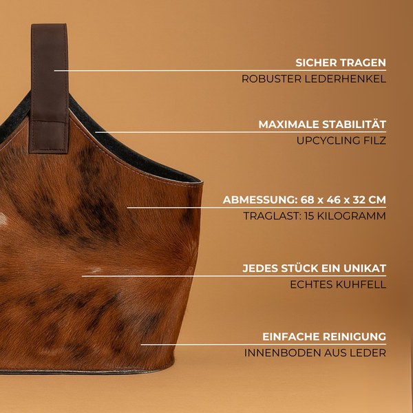 Kaminholzkorb Filz BERGLUND