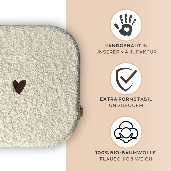 Sitzkissen Teddy Herz eckig