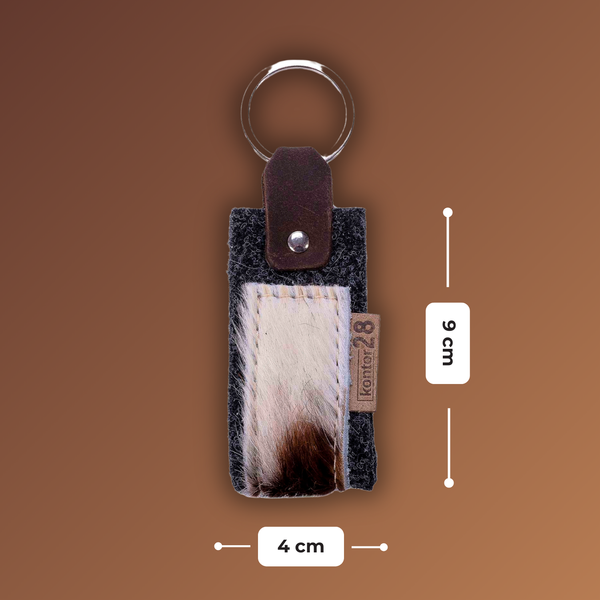 Schlüsselanhänger Filz & Kuhfell MIA