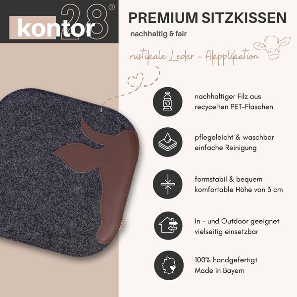 Sitzkissen Filz & Leder XAVERL