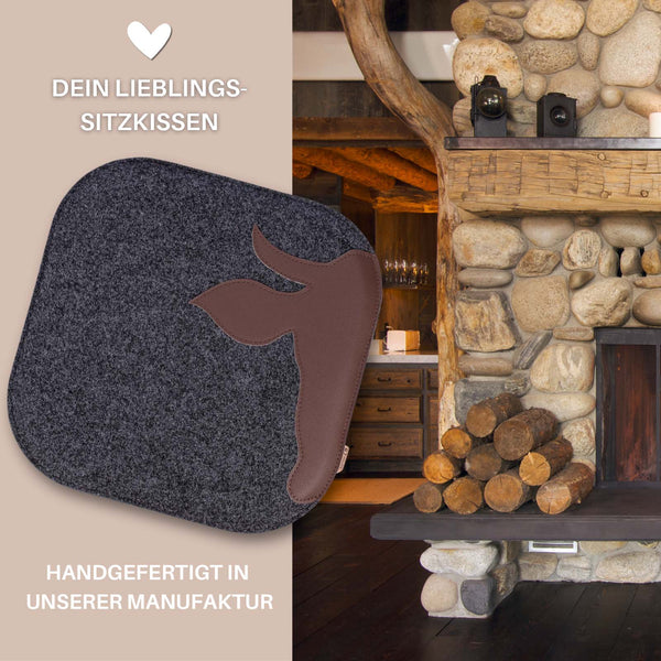 Sitzkissen Filz & Leder XAVERL
