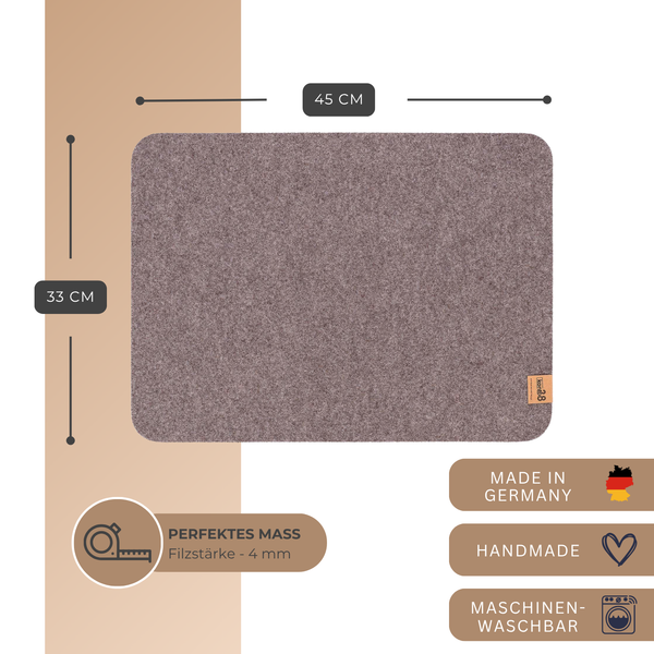 Tischset Filz RUNDAD