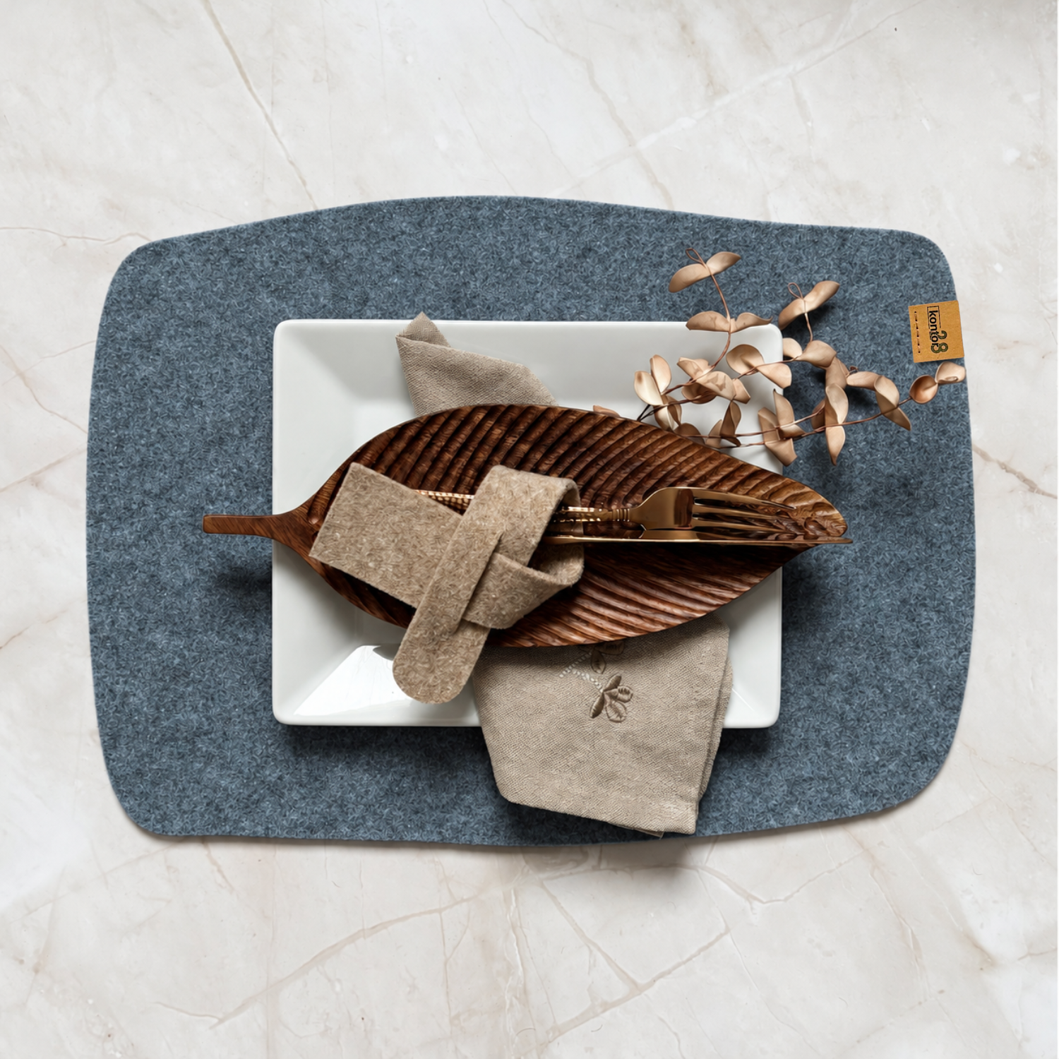 Filz Tischset Design VEJLE – modern, nachhaltig aus Recycling-Filz – kontor28