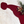Roter Weihnachtsläufer aus Filz in geschwungener Mützenform mit winterlicher Dekoration