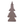 Naturmelierter Tannenbaum aus Filz als schlichte Weihnachtsdekoration auf weißem Hintergrund