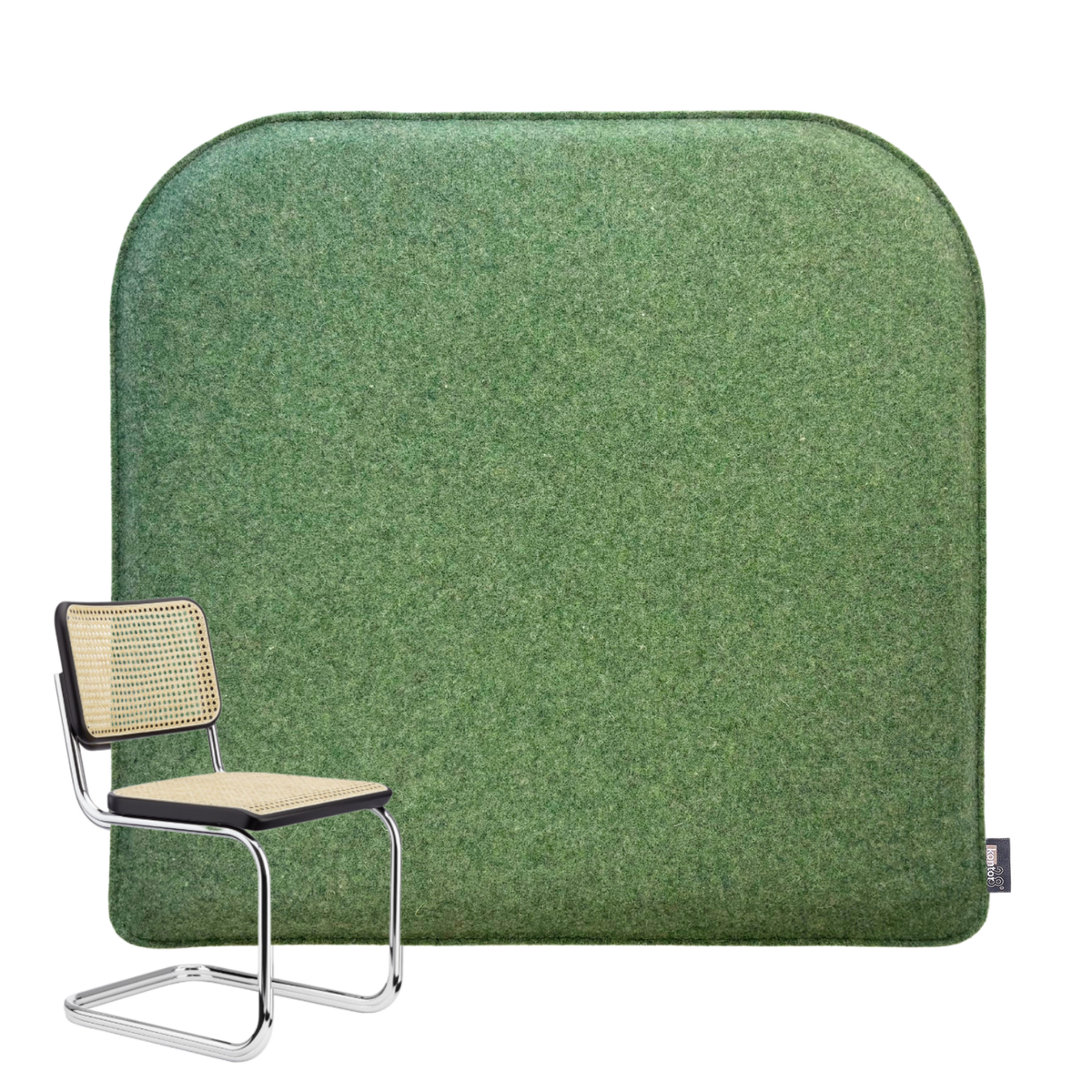 Filz Sitzkissen für THONET S 32/S 64 - salbei / OHNE Anti-Rutsch
