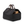 Anthrazitfarbene Kaminholztasche aus Filz mit Ledergriffen, gefüllt mit Brennholz als moderner Holzkorb für Kamin und Wohnzimmer