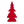 Roter Filzbaum in Tannenform als farbiger Blickfang für die festliche Weihnachtstafel