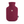 Klassische Wärmflasche mit Bezug aus Walkloden in beerigem Farbton und dezentem Herzdetail in Beige