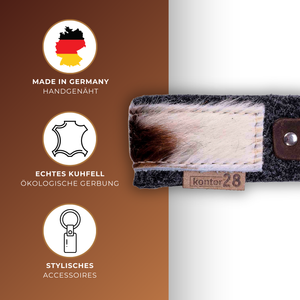 Schlüsselanhänger Filz & Kuhfell MIA