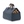 Blaue Kaminholztasche mit Lederhenkeln als praktischer Korb für Kaminholz aus robustem Filz
