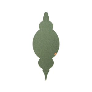Grüner Filz Tischläufer mit Ornamentform als natürliche Tischware für Weihnachten