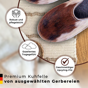 Pantoffeln Filz & Kuhfell GUSTL