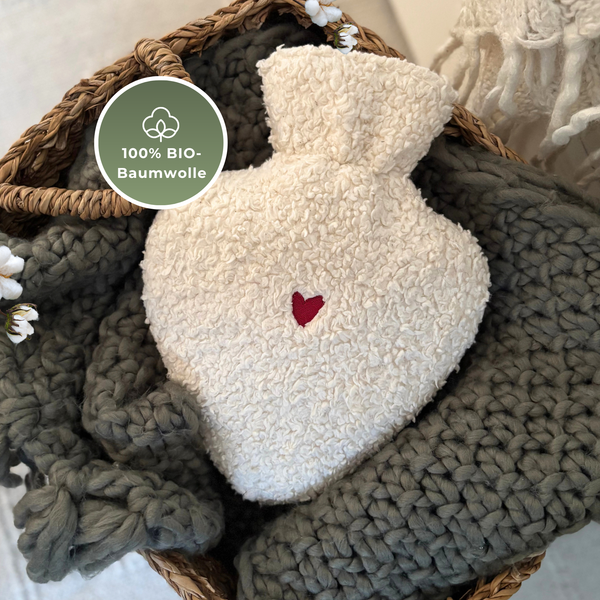 Wärmflasche Teddy Herzform