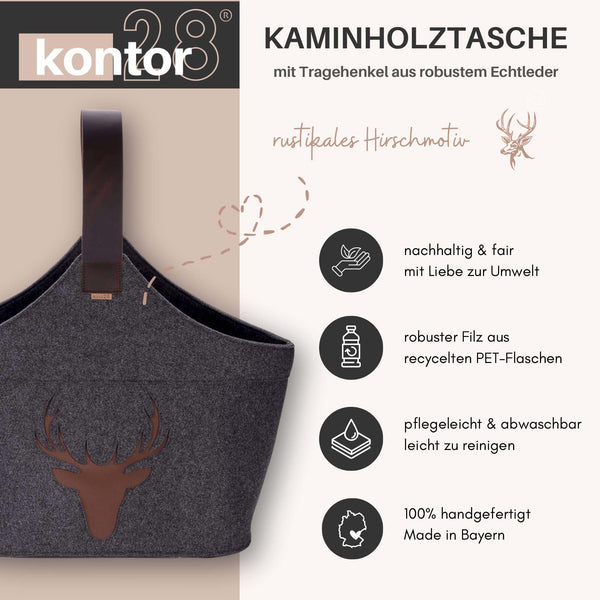 Kaminholztasche JOHANN
