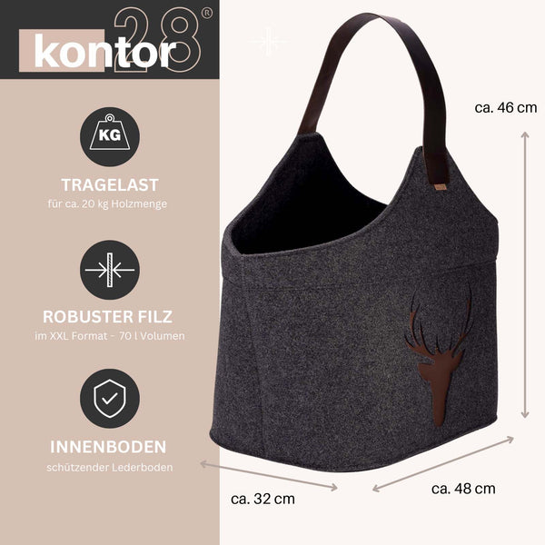 Kaminholztasche JOHANN