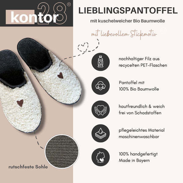 Pantoffeln TEDDY Herz