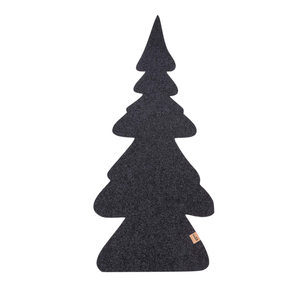 Anthrazitfarbener Weihnachtsbaum aus Filz für moderne Tischdekoration in der Adventszeit