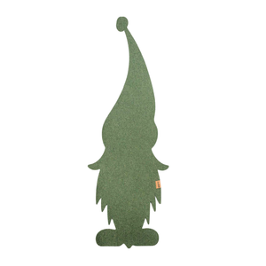 Grüner Weihnachtswichtel aus Filz für natürliche Tischdekoration in der Adventszeit