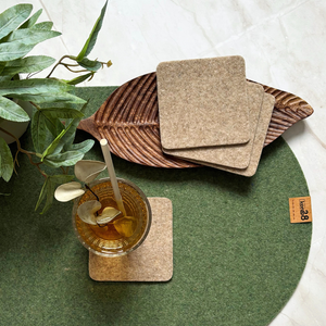 Nachhaltige Filzuntersetzer für Getränke zum abstellen